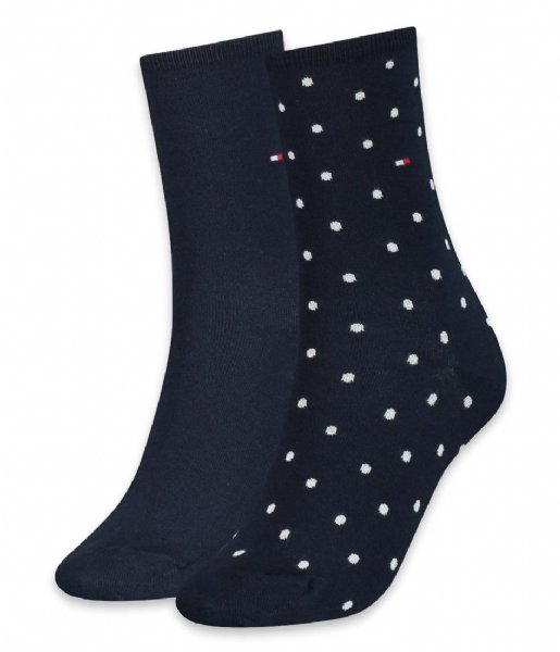 Tommy Hilfiger  Women Sock Dot 2-Pack Midnight Blue (003)