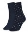 Tommy Hilfiger  Women Sock Dot 2-Pack Midnight Blue (003)
