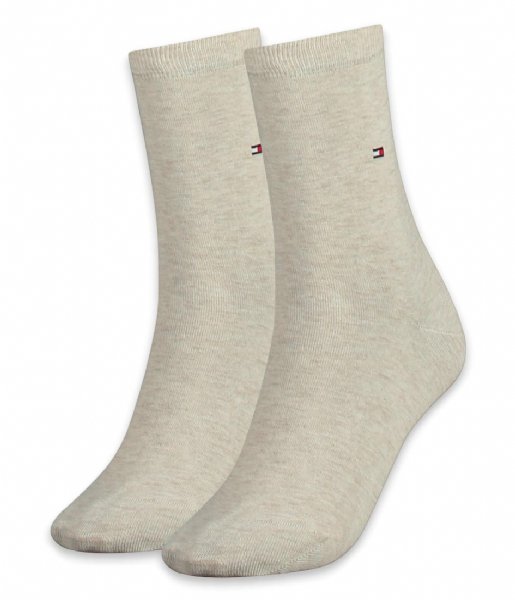 Tommy Hilfiger  Women Sock Casual 2-Pack Light Beige Melange (360)