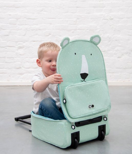 Trixie Håndbagage kufferter Travel Trolley Mr. Polar Bear Groen