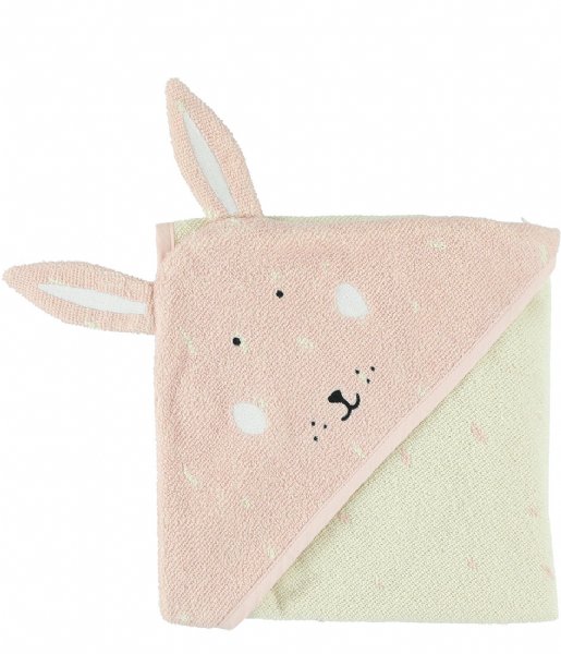 Trixie  Hooded towel , 75x75cm - Mrs. Rabbit Pink