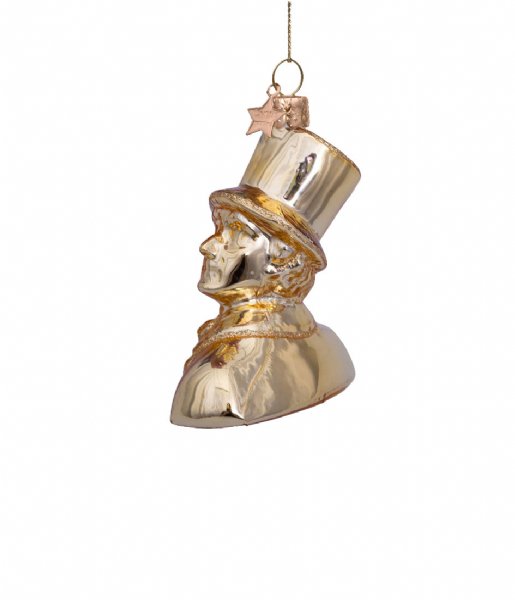 Vondels  Ornament glass shiny Hans Christian Andersen H8cm Gold