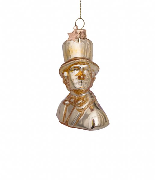 Vondels  Ornament glass shiny Hans Christian Andersen H8cm Gold