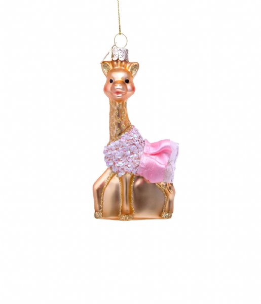 Vondels  Ornament glass Sophie la Girafe dress H10cm box Pink
