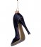 Vondels  Ornament Glass Black High Heel Pump Shoe 10cm Black