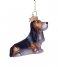 Vondels  Ornament Glass Basset Dog 7,5cm Black