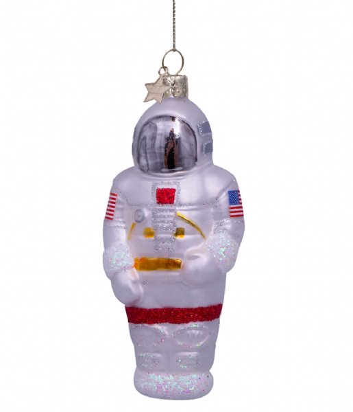 Vondels  Ornament Glass White Silver Astronaut 12cm White