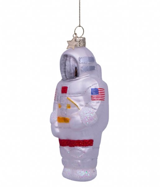 Vondels  Ornament Glass White Silver Astronaut 12cm White