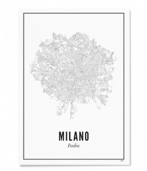 Wijck  Milan City Prints Black White