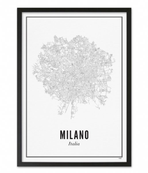 Wijck  Milan City Prints Black White