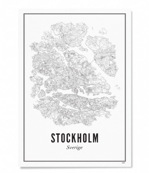 Wijck  Stockholm City Prints Black White