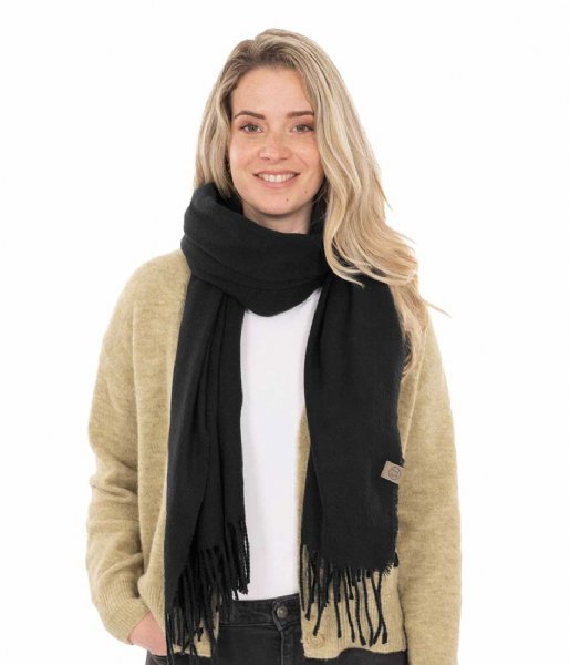 Zusss  Basic Sjaal Met Franjes Zwart (0)